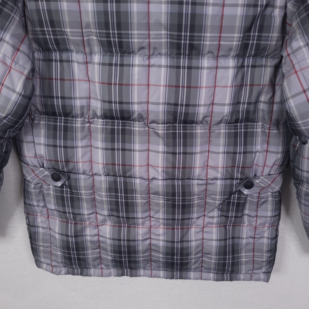 Vintage Eddie Weatheredge Bauer Goose Down Puffer Jacket Women Small Gray Plaid - Picture 11 of 15